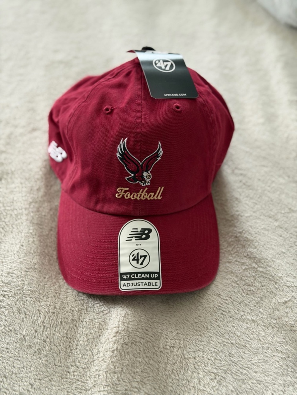 '47 Boston College Maroon Football Cap with Embroidered Eagle Logo